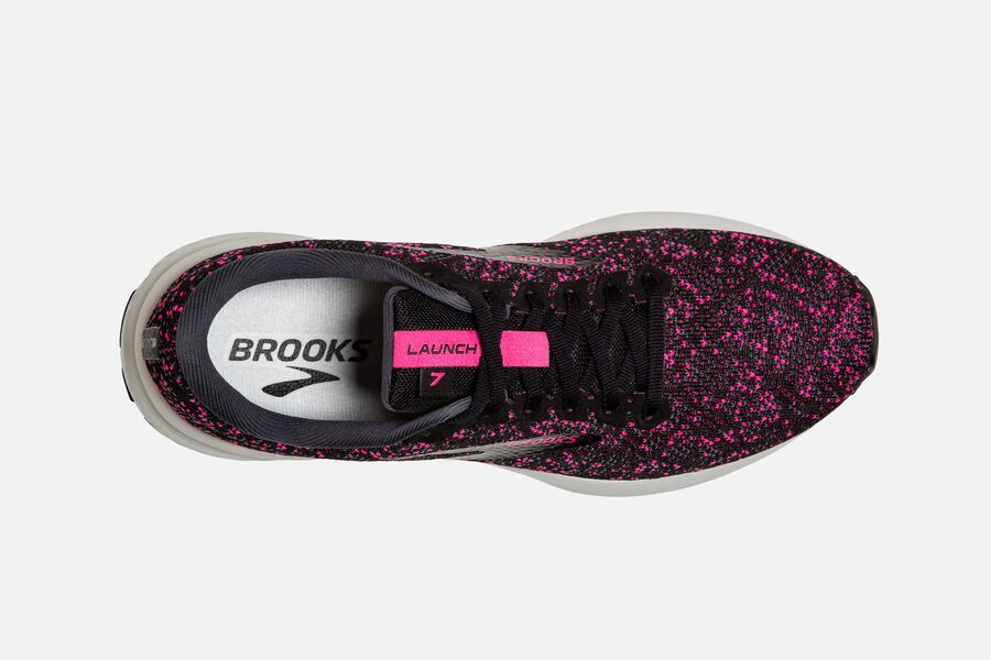 Brooks Launch 7 Road Running Shoes Womens - Black/Red - DXCYM-9843